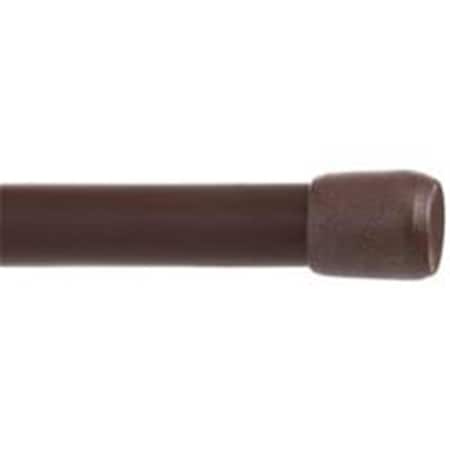 Daphnes Dinnette 48-75 x 0.62 in. Spring Tension Rod - Chocolate DA1862930